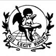 Image of Cherub on Globe. Words below reading "Qui Legit Regit."